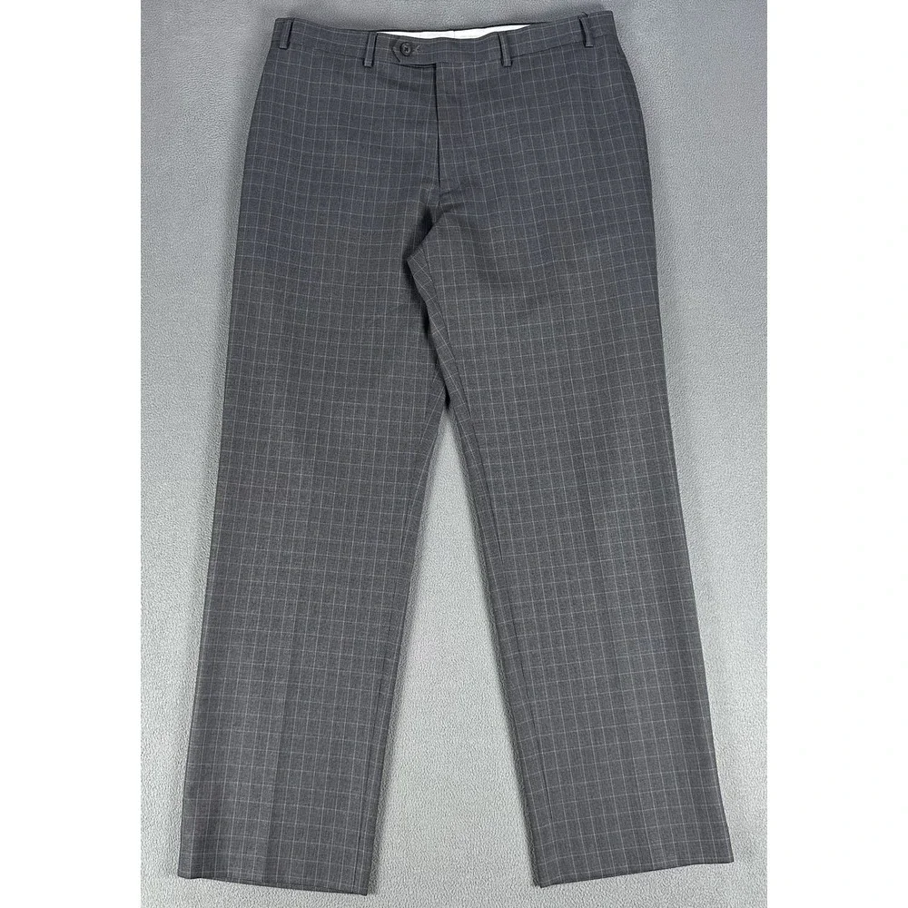 Ralph Ralph Lauren Pants Slacks 36x32 Grey Glen Plaid Old‎ Money Trousers Dress